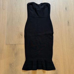 Strapless midi dress